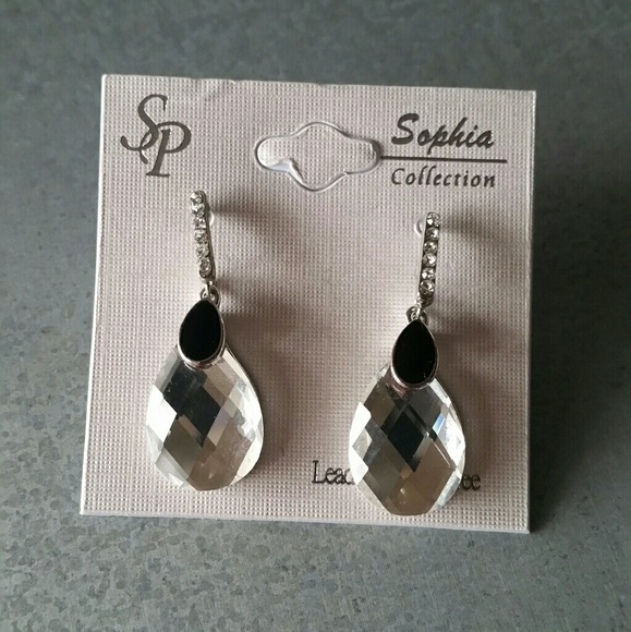 FINAL LOT Bundle 3 Black Silver Drop Earrings - Picture 3 of 5